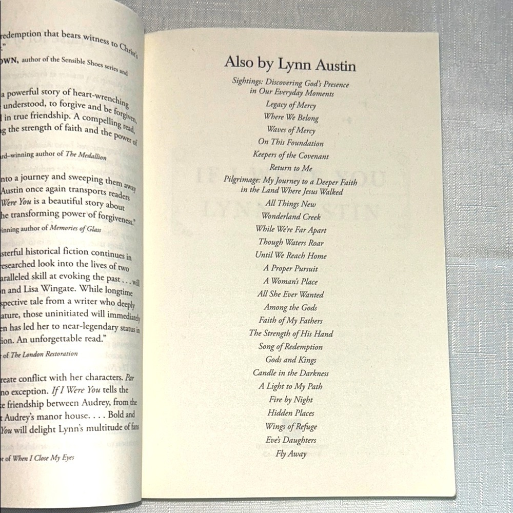 Lynn Austin 'If I Were You' Book | Christy Award Honoree - Picture 4 of 8